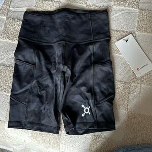 Lululemon biker shorts orange theory